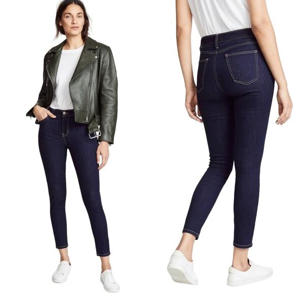 Current/Elliott The Mid Rise Stiletto Skinny Jeans Dark Wash size 25 - Picture 1 of 6